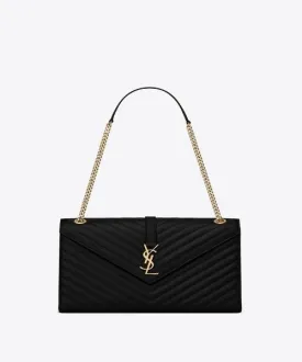 Saint Laurent Large Envelope Chain Bag Black