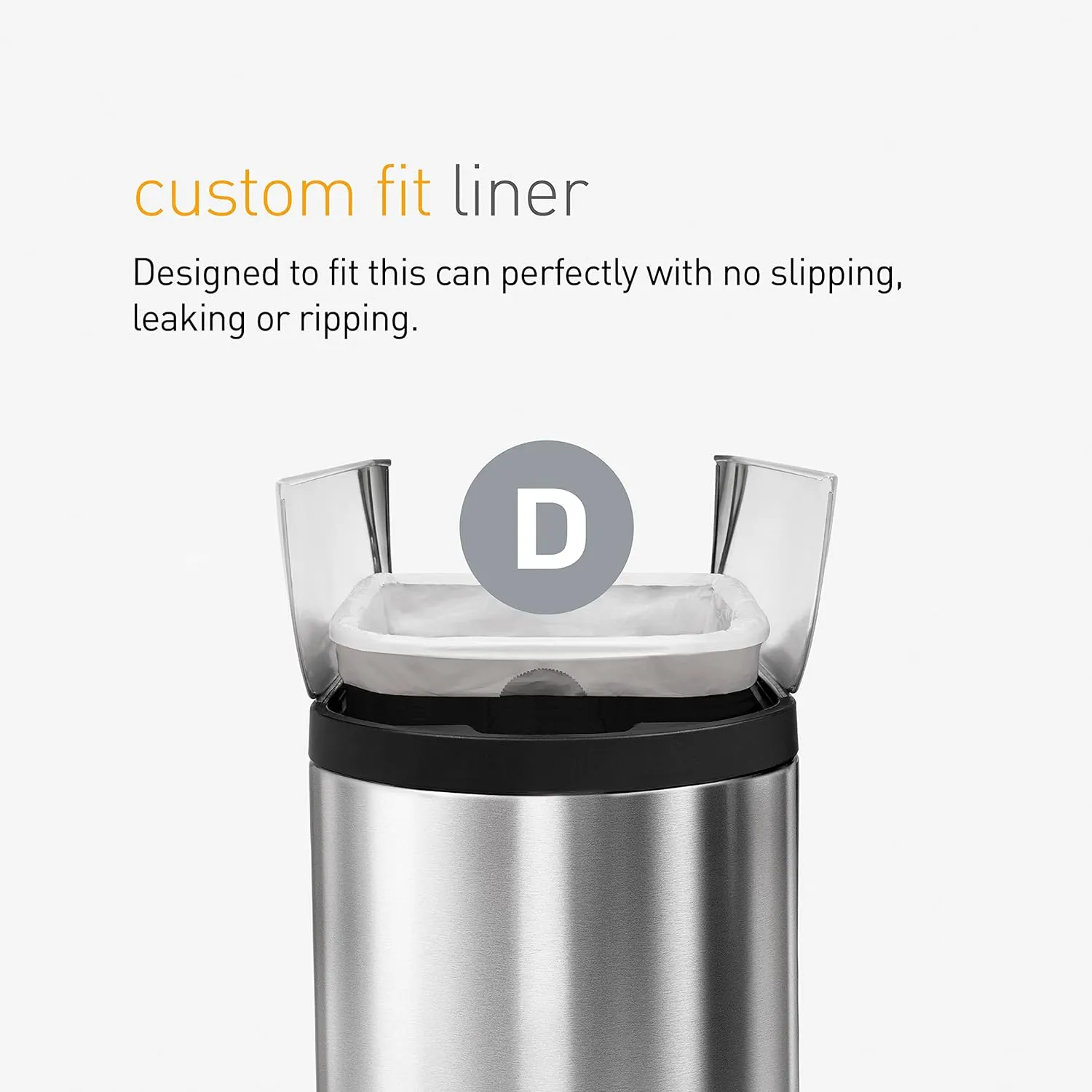 simplehuman Code D 60 Count, Genuine Custom Fit Liners, Drawstring Trash Bags in Dispenser Packs, 20 Liter / 5.3 Gallon, Blue