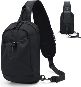 Sling Bag for Women, Crossbody Sling Chest Daypack Shoulder Cross body Bag for Casual Commuting Work Travel Sport Hiking,3.4L,Black