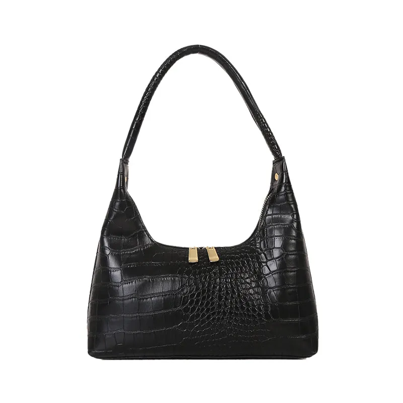 Solid Glossy Patent Leather Handbag