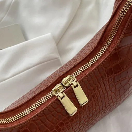 Solid Glossy Patent Leather Handbag