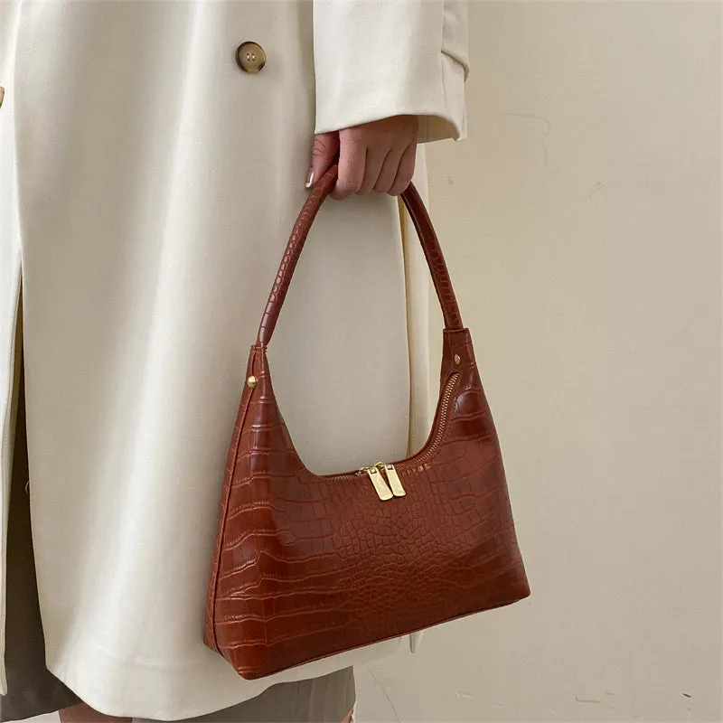 Solid Glossy Patent Leather Handbag