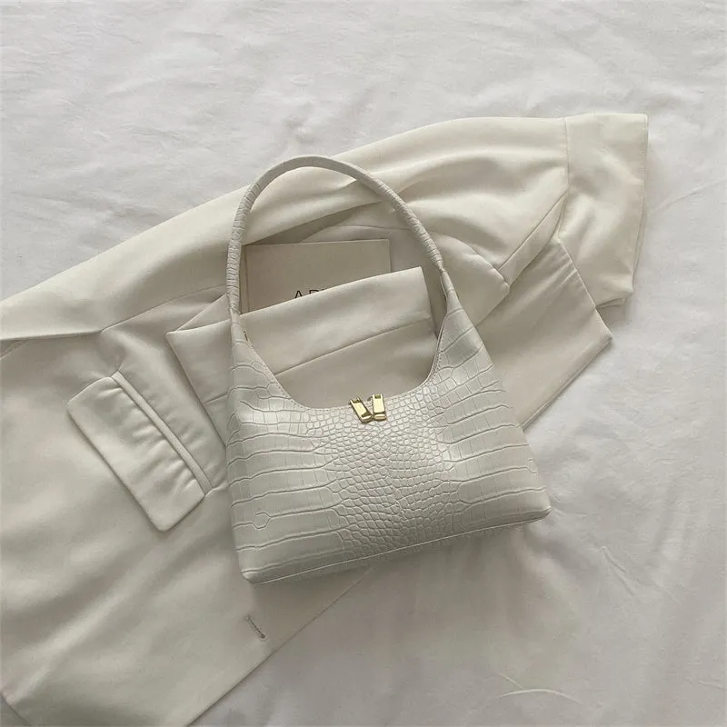 Solid Glossy Patent Leather Handbag