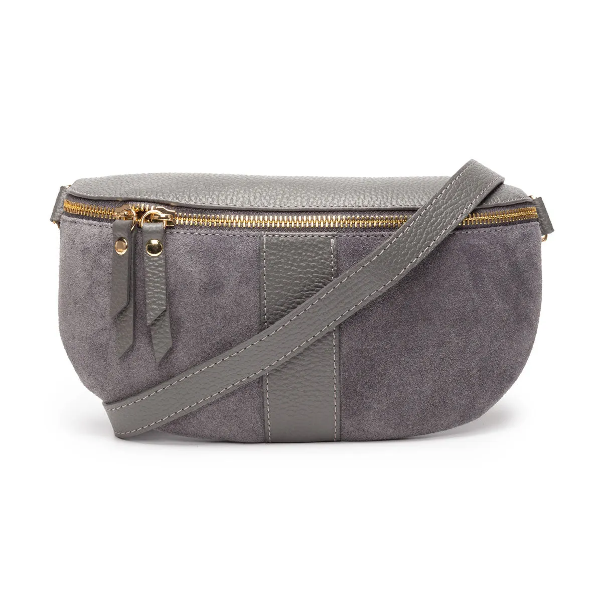 Suede Sling Bag Slate Grey