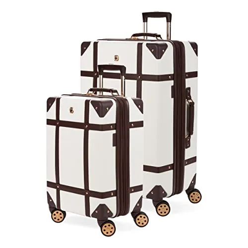 SwissGear 7739 Hardside Luggage Trunk with Spinner Wheels, White