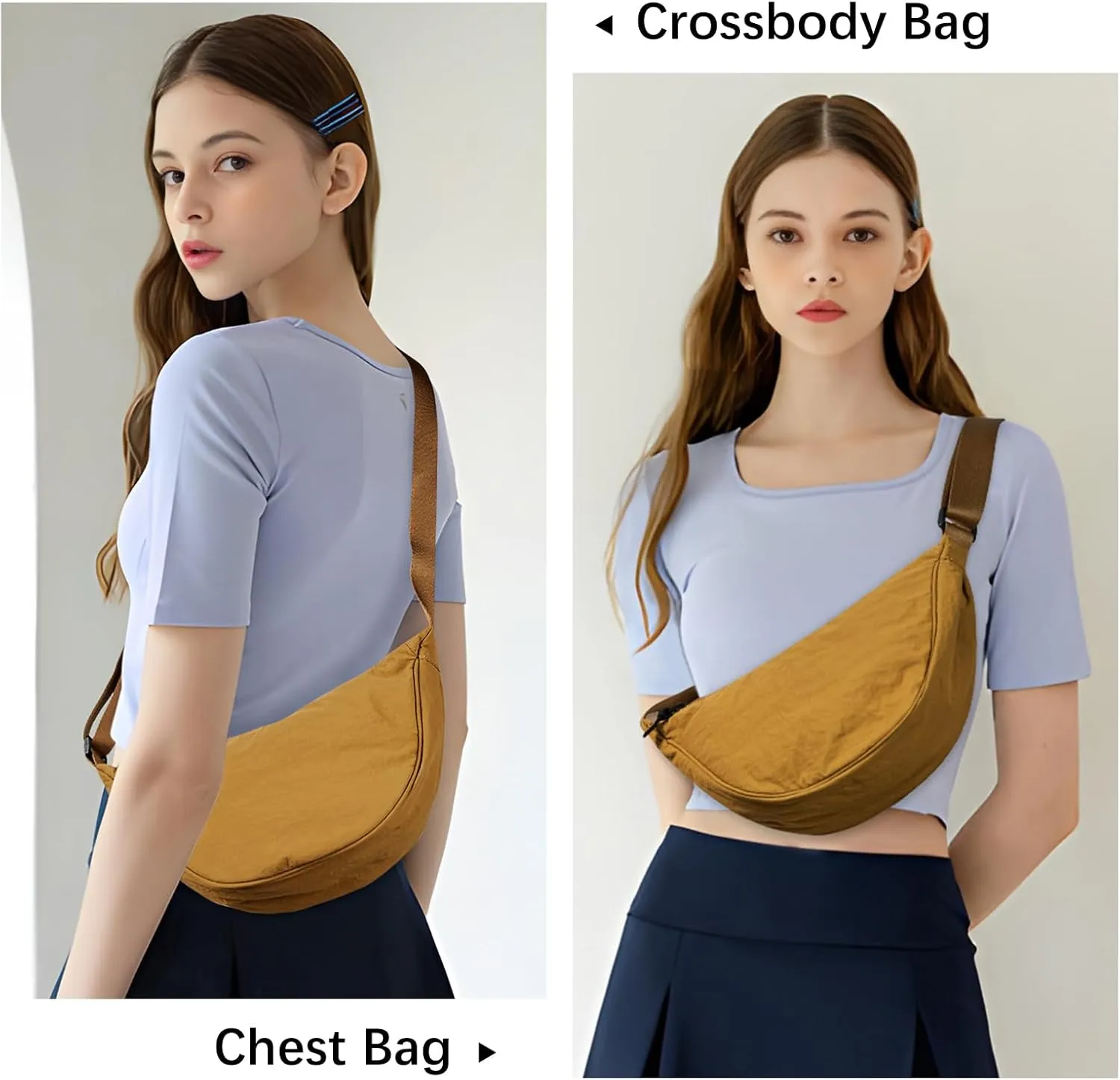 WESTBRONCO Fanny Packs for Women Men, Belt Bag with 4 Zipper Pockets, Fashion Waist Packs, Lightweight Crossbody Bags with Adjustable Strap for Workout/Running/Hiking