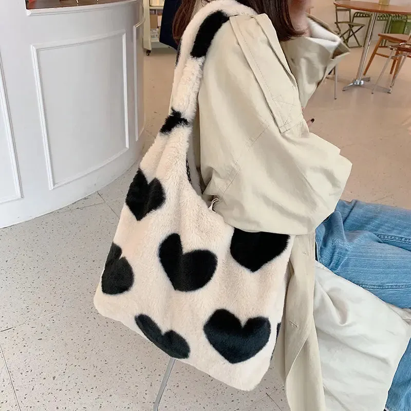 Winter Love Heart Shoulder Bag