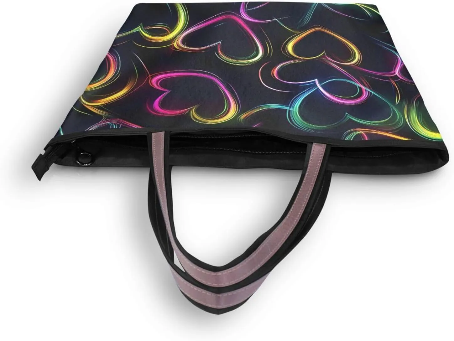 Women Tote Bags Neon Hearts Top Handle Satchel Handbags Shoulder Bag for Shopping 20860901