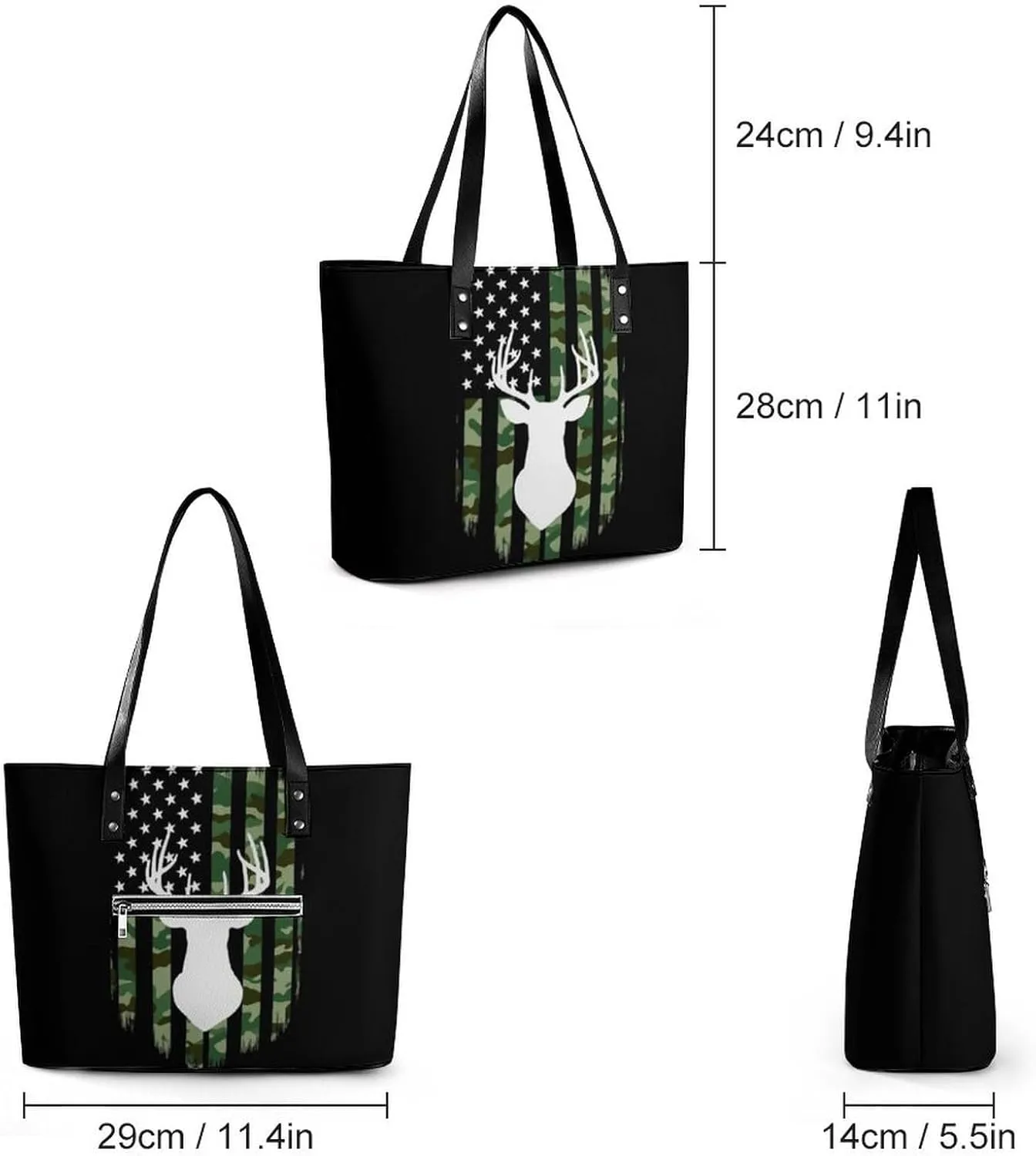 Women's Leather Large Capacity Work Tote Bag Handbags Big Commuter Bag