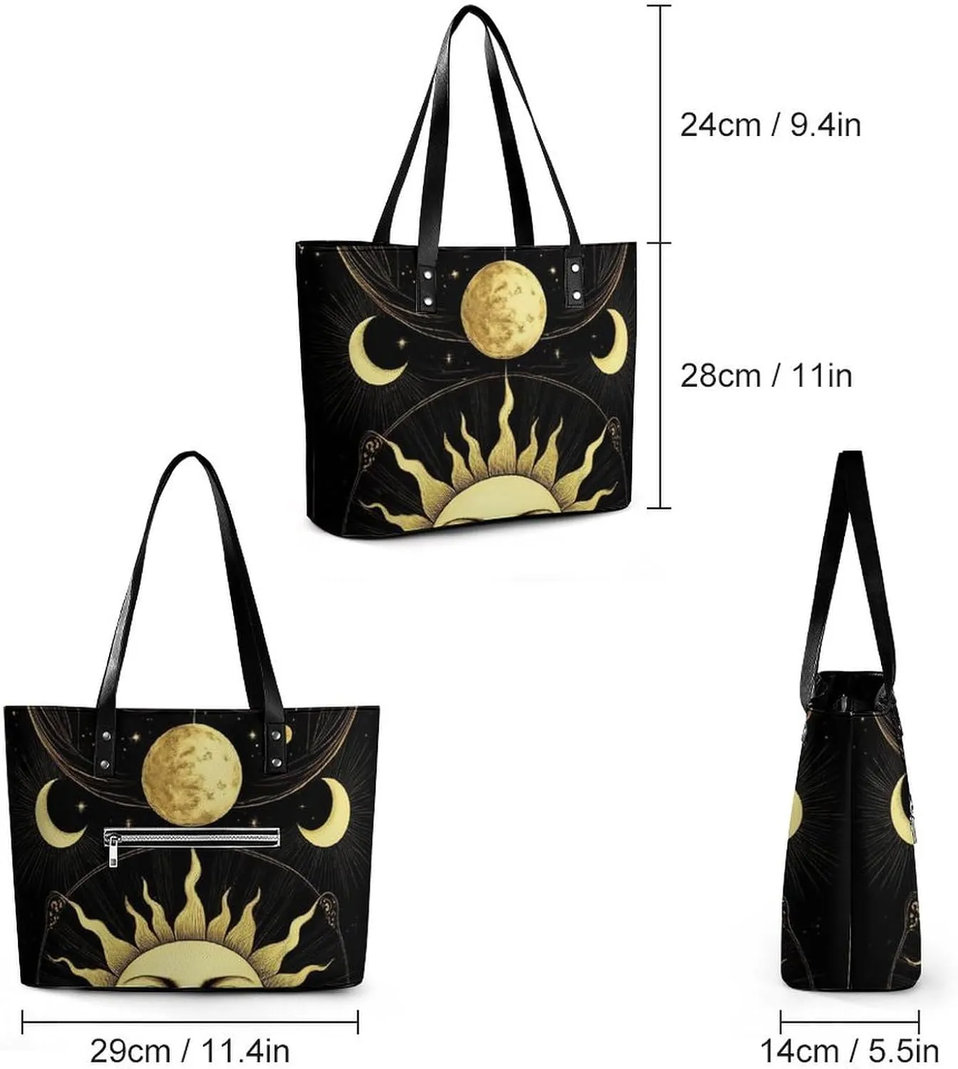 Women's Leather Large Capacity Work Tote Bag Handbags Big Commuter Bag