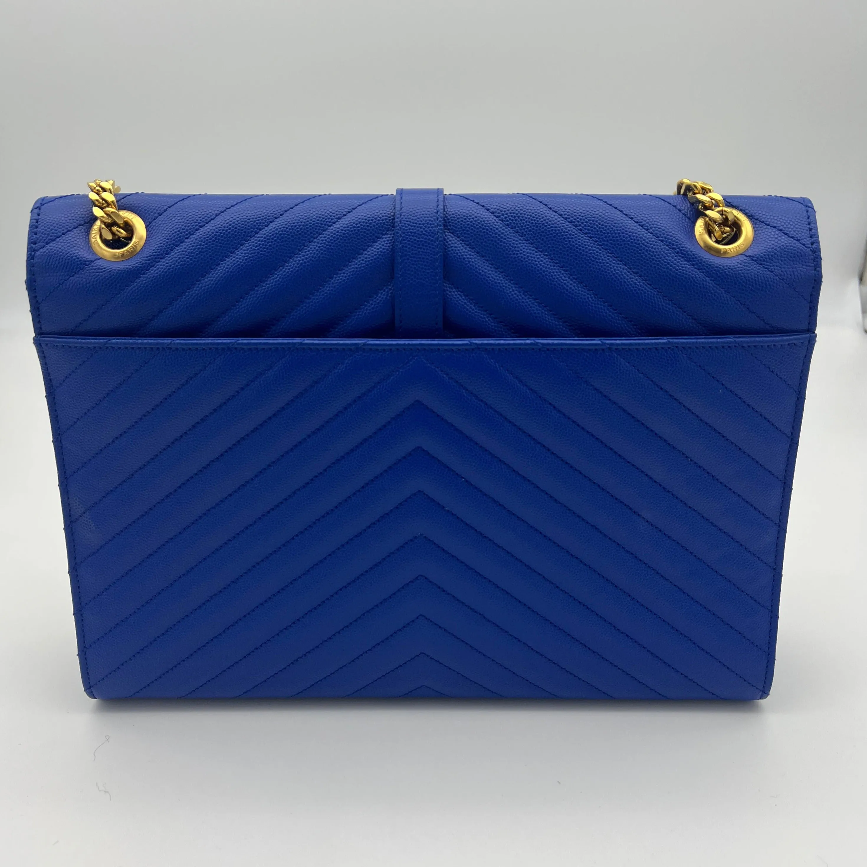 YSL Blue Matelesse Envelope Bag UIC1095