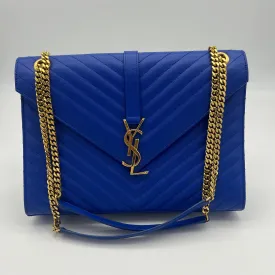 YSL Blue Matelesse Envelope Bag UIC1095