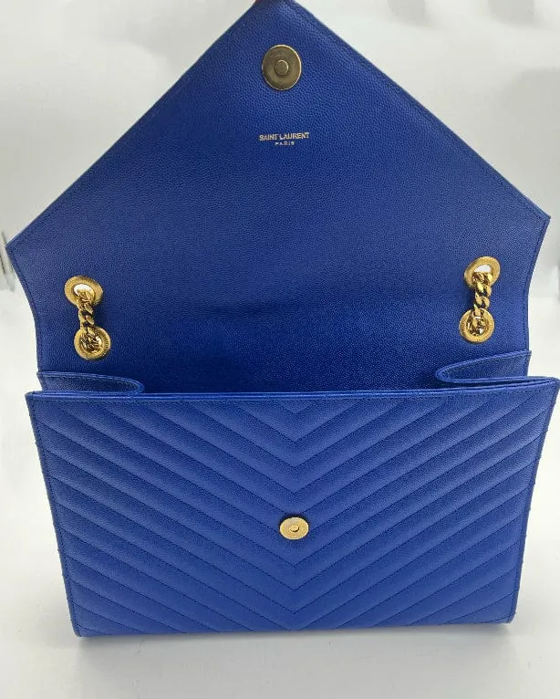 YSL Blue Matelesse Envelope Bag UIC1095